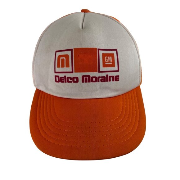 Delco Other - Vintage AC Delco Moraine Orange White Trucker Snapback Hat Cap